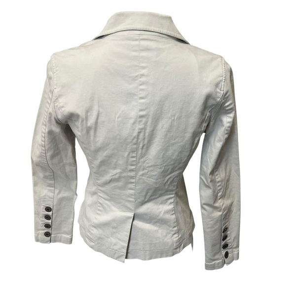 Talbots Petites Lightweight Blend Stretch Big Button Blazer Jacket Size 4 Beige - Picture 7 of 14